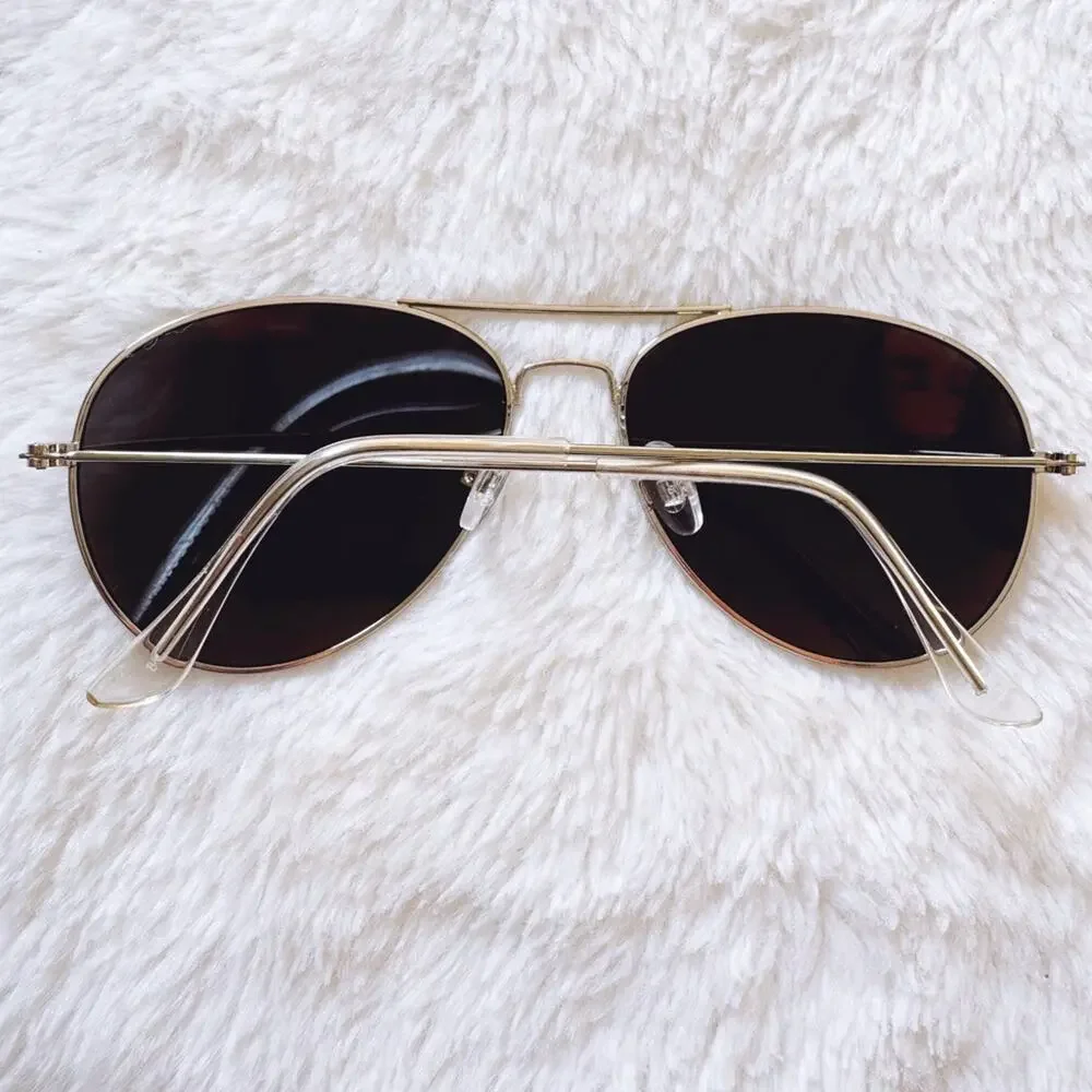 Francine Silver W/ Mirrored Lenses Aviator Sunglasses - Picture 12 of 12